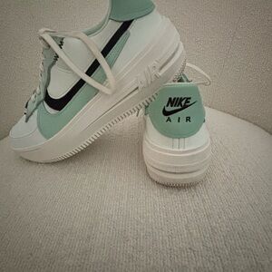 Nike Air Force 1 Mint and White Sneakers